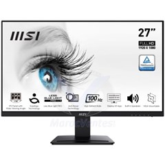 MSI Pro MP251P monitor,  27″, Full HD (1920 x 1080 pixels) 100 Hz, IPS, 16:9,  Response time 1ms (MPRT) / 4 ms (gris à gris), HDMI™ (1.4b,DisplayPort (1.2a), D-Sub (VGA), 1000:1, 178°(H) / 178°(V), Vesa 75 x 75, garantie 1an. MP273A