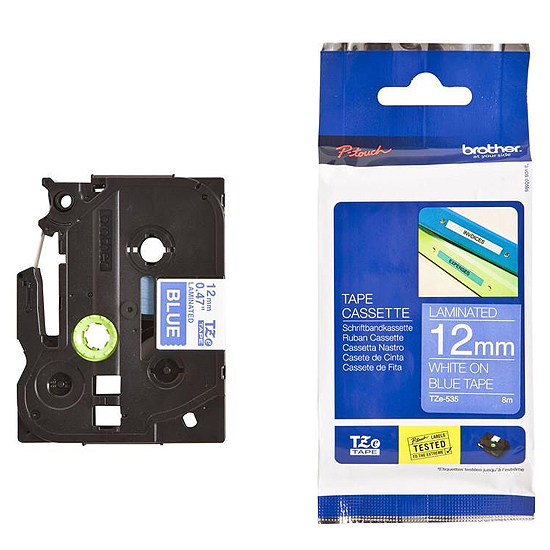 Cassette à Ruban Blanc/Bleu Brillant TZe 535