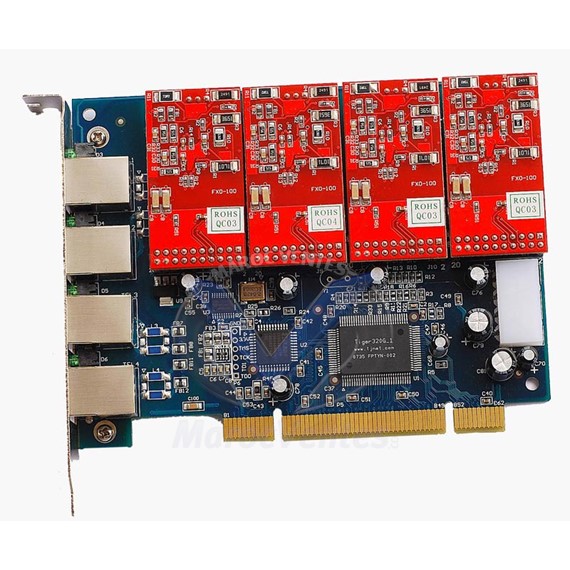 Carte PCI Avec 4 ports FXS ou FXO pour 4 lignes RTC VZA4P