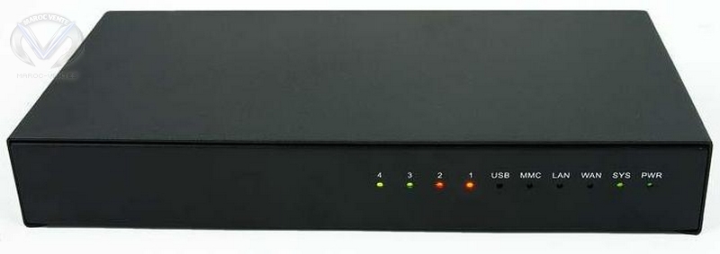 IPBX Asterisk Jusqu'à 90 postes Complets avec 4 ports FXO