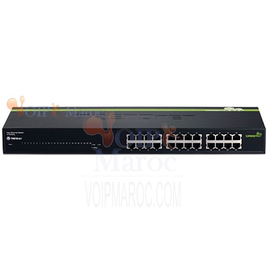 Switch 24 Ports 10/100 Mbits à Haute Performance 19" TE100-S24 G